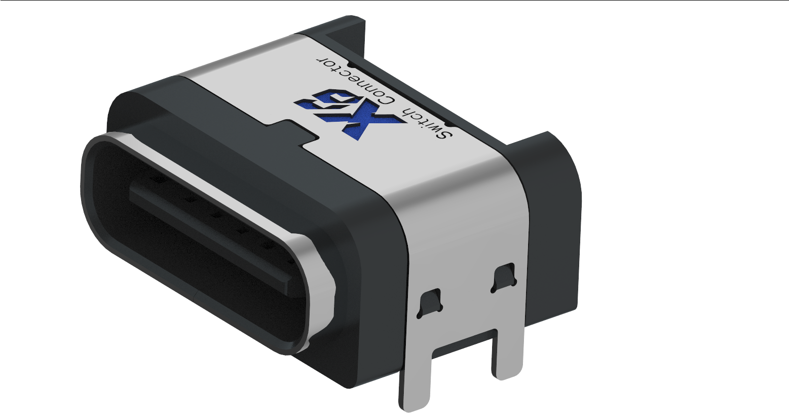 XB-ATCF-06-024-X TYPE C 6P 板上防水母座-减胶A款(外壳4脚插板,端子SMT)